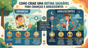 Rotina Saudavel para Criancas e Adolescentes